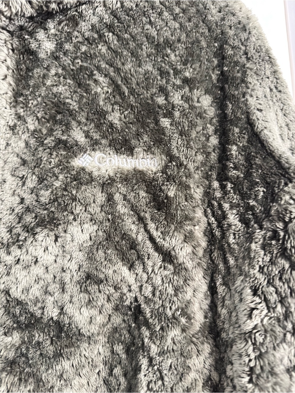 Columbia Beech Forest Plush Fleece Full Zip Jacket Olive Green XL Cozy Pockets - Picture 6 of 13